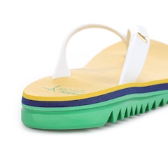 Chinelo Kenner Ibiza Brasil Anitta Amarelo Verde e Azul - Feminino - Foto 9