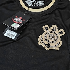 Camiseta do Corinthians Símbolo Gold Coimbra Retrôgol - Infantil - Foto 2