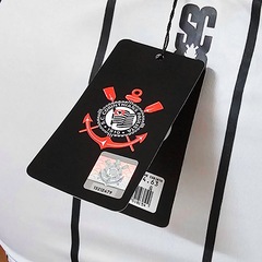 Camisa do Corinthians Baby Look Alvinegro Raglan Coimbra - Feminina - Foto 4