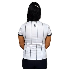 Camisa do Corinthians Baby Look Alvinegro Raglan Coimbra - Feminina - Foto 5