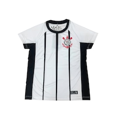 Camisa do Corinthians Raglan Recortes Alvinegro - Infantil - Foto 1