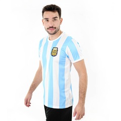 Camiseta Argentina I Retrômania Retrô 1986 - Masculina - Foto 2
