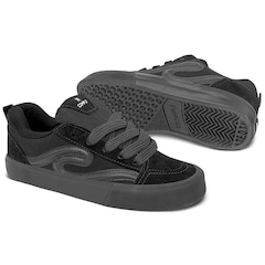 Tênis Unissex Comply Camurça Fat Lace Rogue All Black - Foto 2