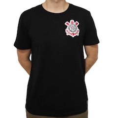 Camisa do Corinthians Masculino Coimbra Algodão Símbolo Bordado - Foto 3