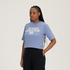 Camiseta New Balance Cropped Heritage - Feminina - Foto 2