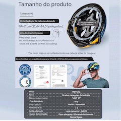 Capacete para Ciclismo Adulto Gold Sports Victgual Ultra Leve - Foto 4