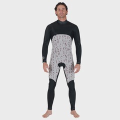 Long John Vissla Seven Seas 4/3 Chest Zip Masculino - Foto 2