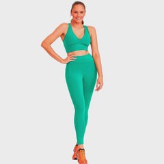 Calça Legging Feminina Caju Brasil Nz Butt Lift Verde Salvia Fitness - Foto 3