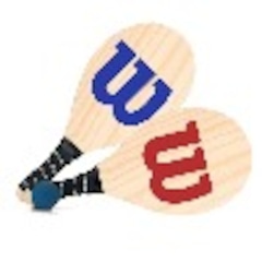 Kit Frescobol Wilson com 2 Raquetes e 1 Bola - Foto 3