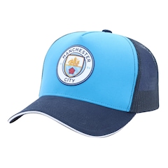 Boné Adulto Manchester City SuperCap Trucker Aba Curva - Foto 3