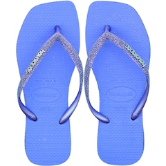 Chinelo de Dedo Feminino Havaianas Slim Square Sparkle Glitter - Foto 1