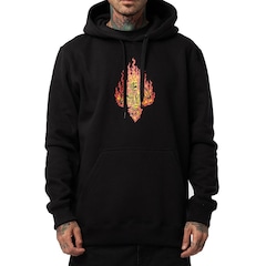 Blusão de Moletom Masculino MCD Canguru Fechado Labaredas - Foto 1