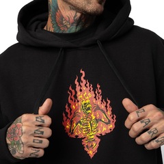 Blusão de Moletom Masculino MCD Canguru Fechado Labaredas - Foto 2