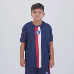 Kit Uniforme do PSG Camisa + Calção Futfanatics Infantil - Foto 2