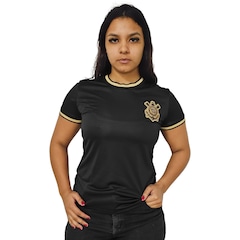 Camisa Baby Look do Corinthians Símbolo Gold Coimbra Feminina - Foto 2