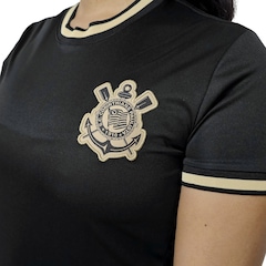 Camisa Baby Look do Corinthians Símbolo Gold Coimbra Feminina - Foto 3