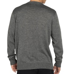Tricot Quiksilver Emrboidery WT25 Masculina Cinza Mescla - Foto 2