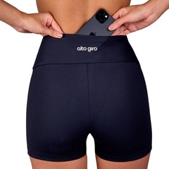 Shorts Alto Giro Clássica Bolsos Feminina - Foto 5