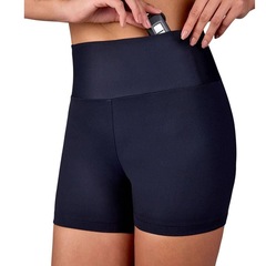 Shorts Alto Giro Clássica Bolsos Feminina - Foto 6
