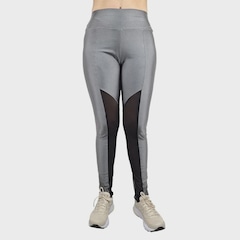 Calça Legging Feminina Selene Com Recorte e Tule - Foto 1
