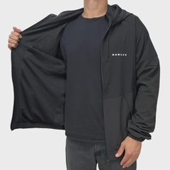 Jaqueta Corta Vento Masculina Oakley Windbreaker Blackout - Foto 4