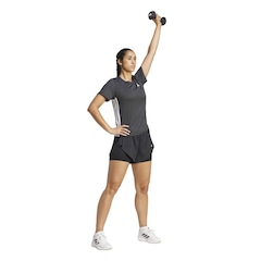 Camiseta Adidas MC Train Essentials 3 Stripes Feminino - Foto 4