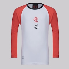 Camisa do Flamengo Plaga Manga Longa Infantil - Foto 1