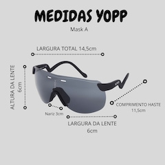 Óculos de Sol Unissex Yopp Performance Uv400 Mask A2 - Foto 8