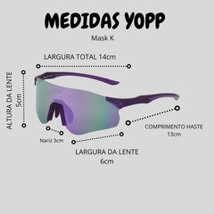 Óculos de Sol Unissex Yopp Performance Uv400 Mask K4 - Foto 8