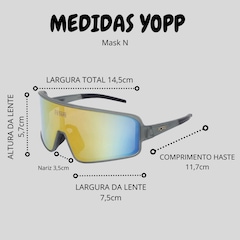 Óculos de Sol Unissex Yopp Performance Uv400 Mask N4 - Foto 8