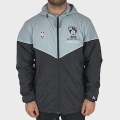 Jaqueta Corta Vento Masculina New Era Brooklyn Nets Club House - Foto 1