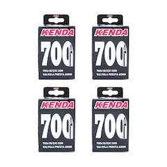 Kit 4 Câmara de ar Kenda aro 700 x 18/23 bico fino 60 mm - Foto 1
