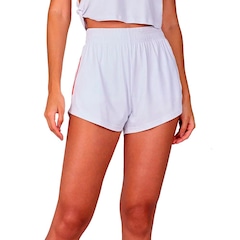 Shorts Alto Giro 2 Em 1 Piquet Feminino - Foto 1