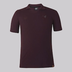 Camisa Polo do Athletico Paranaense Umbro Viagem 2025 Bordô Masculina - Foto 1