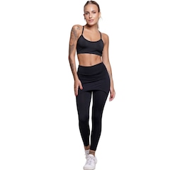 Conjunto Top Alça Fina e Calça Saia Suplex Vekyo Feminino - Foto 1