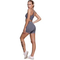 Conjunto Top Alça Fina sem Bojo e Short Suplex Vekyo Feminino - Foto 2