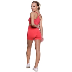 Conjunto Top Alça Fina sem Bojo e Short Suplex Vekyo Feminino - Foto 2