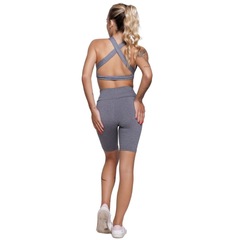 Conjunto Top bojo e Bermuda Ciclista Vekyo Feminino - Foto 2