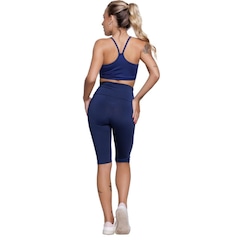 Conjunto Bermuda Ciclista e Top Alça Fina Vekyo Feminino - Foto 2
