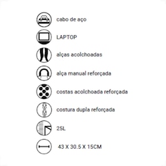 Mochila Unissex Mormaii Cabo de Aço 25 Litros - Foto 5