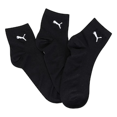 Meia Cano Médio Puma Logo - 3 Pares - Masculina - Foto 3