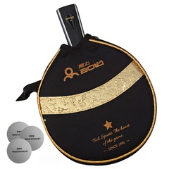 Kit Tênis de Mesa Boli -1 Raq 1 Estrela bolsa e 3 bolas - Gold Sports - Foto 7