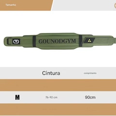 Cinturão Para Levantamento Agachamento de Peso Gold Sports Power-Ajustável - Foto 2