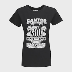 Camiseta Feminina Surf Center Santos Nascer, Viver e No Santos Morrer - Foto 1