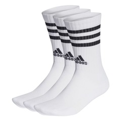 Kit Meia Cano Alto Unissex adidas 3 Stripes 3P - Foto 1