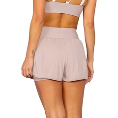 Short Feminino Run More 2 Em 1 Pontos de Luz - Foto 2