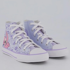 Tênis Infantil Converse All Star Chuck Taylor Cano Alto Stitch - Foto 2