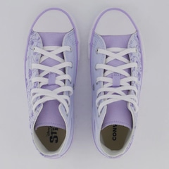 Tênis Infantil Converse All Star Chuck Taylor Cano Alto Stitch - Foto 4