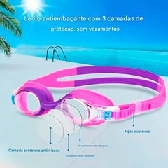 Óculos de Natação Gold Sports Kids Little Bubble - Adulto - Foto 4