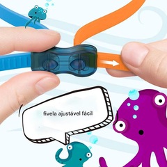 Óculos de Natação Gold Sports Little Fish Premium 5.0 High Definition - Infantil - Foto 3